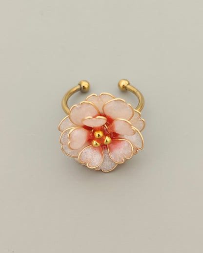 Cherry Blossom Ring | Pink Blossom Floral Ring | Handmade Resin Flower Ring | Sakura Ring