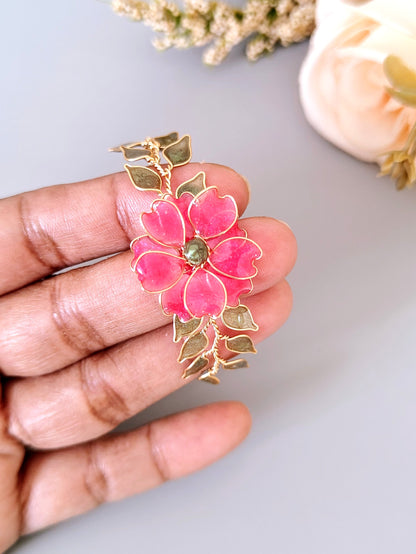 Pink Floral Jewelry Set | Handmade Bridal Floral Set