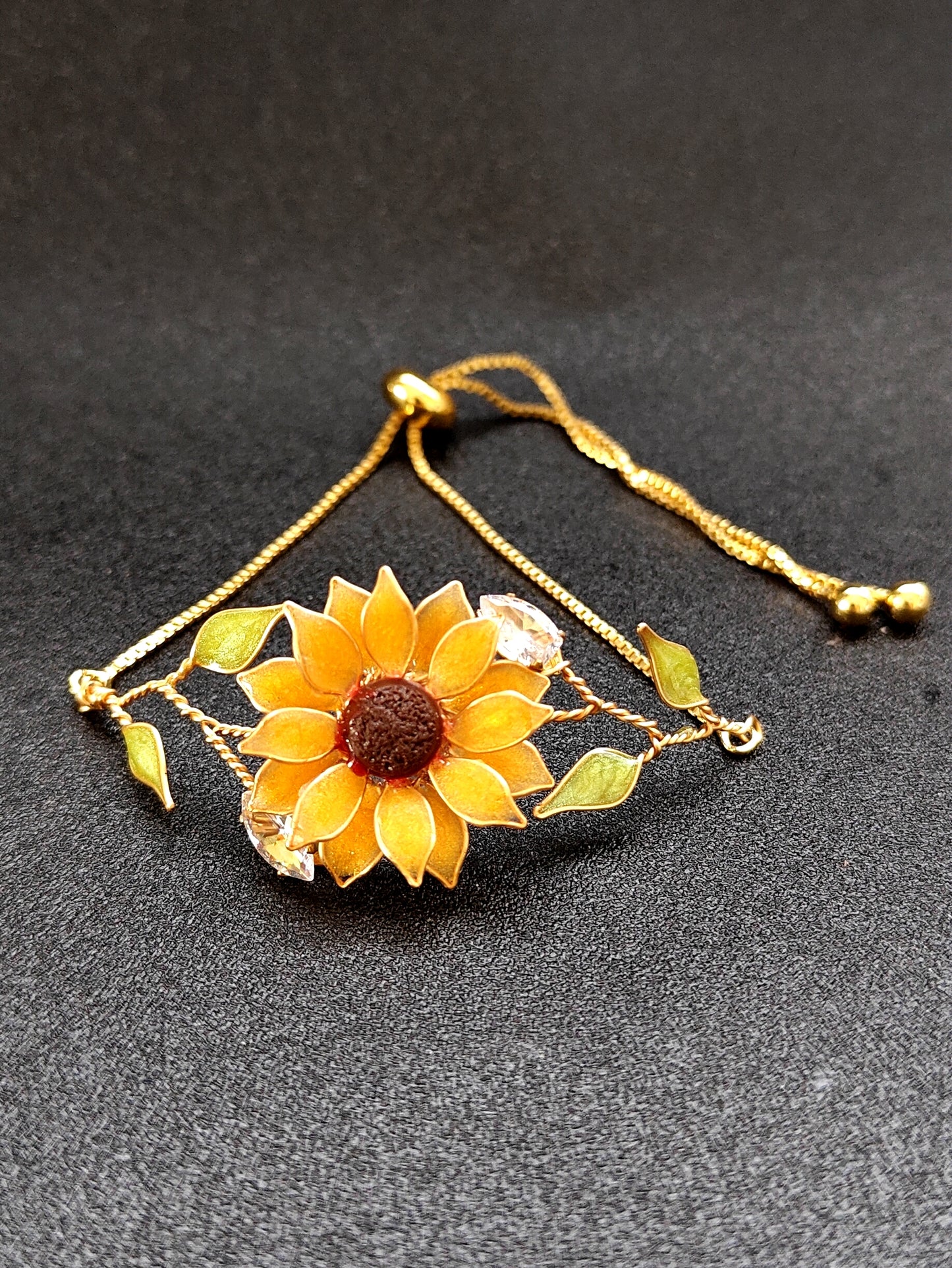 Sunflower Bracelet Handmade Resin Flower Bracelet