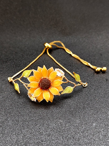 Sunflower Bracelet Handmade Resin Flower Bracelet