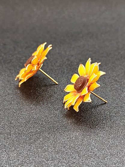 Sunflower Pendant Necklace Studs Ring and Hair Piece
